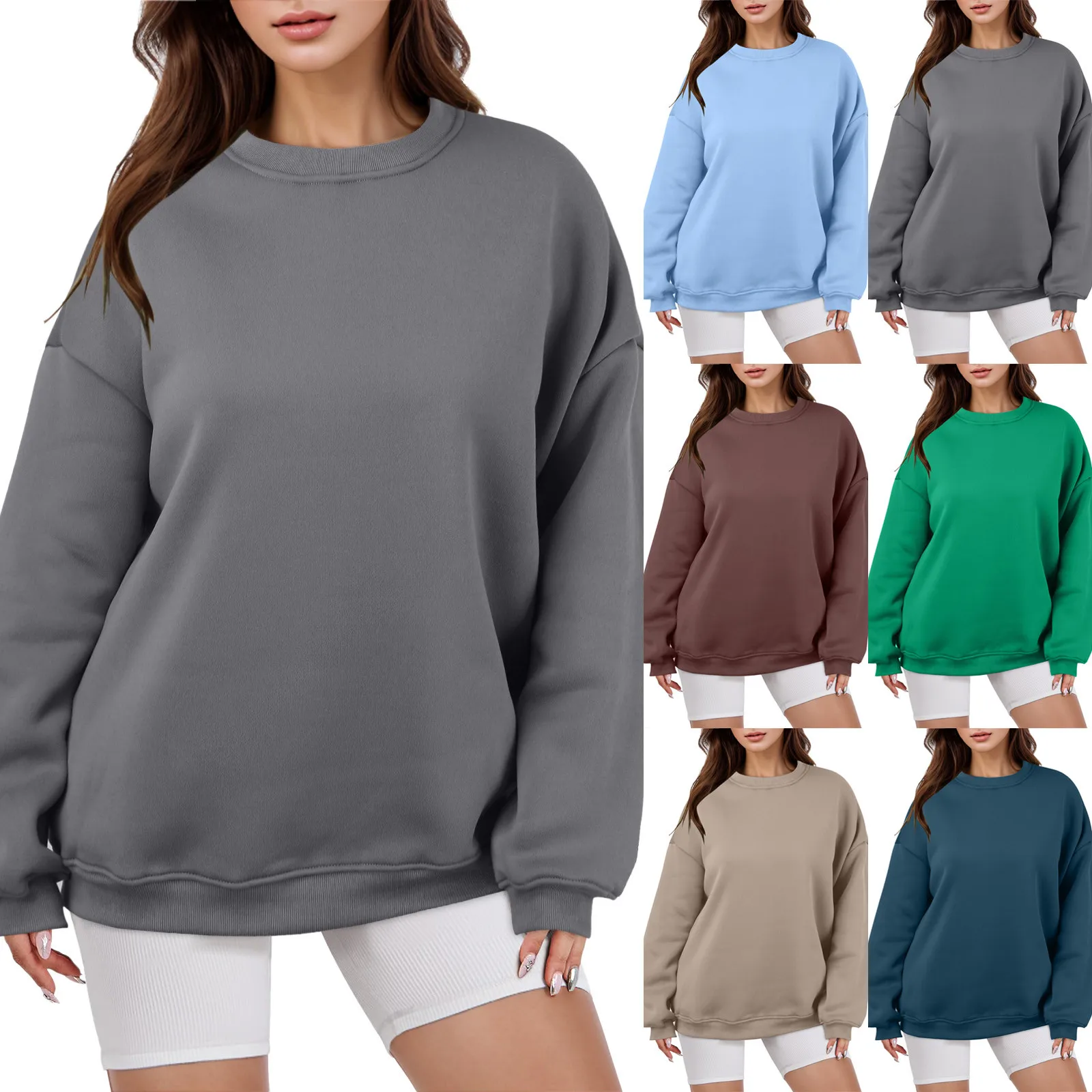 Womens Oversized Sweatshirt Crewneck Loose Fit Long Sleeve Fleece Pullover Fall Casual Clothes Hoodie Top Ladies Zippe Hoodies
Womens Oversized Sweatshirt Crewneck Loose Fit Long Sleeve Fleece Pullover Fall Casual Clothes Hoodie Top Ladies Zippe Hoodies