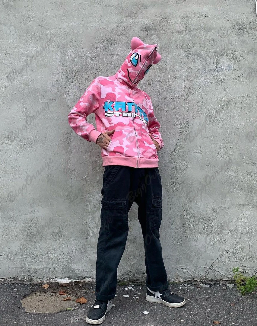 High Quality Pink Demon Letter Print hoodies Woman And Men Hoodie Vintage High Street Sweatshirt Harajuku Oversized Zip Jacket
High Quality Pink Demon Letter Print hoodies Woman And Men Hoodie Vintage High Street Sweatshirt Harajuku Oversized Zip Jacket
