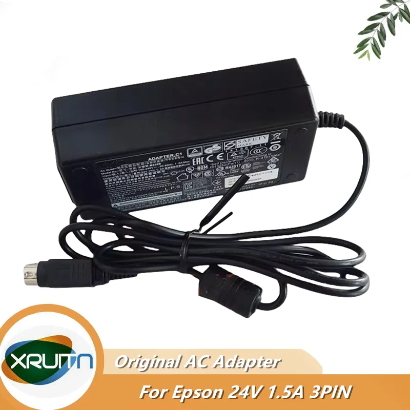 Origina For Epson POS Printer TM-T88 TM-T88II Power Supply AC/DC Adapter DA-36E24 M235A M235B Charger Genuine 24V 1.5A 3Pin Din
Origina For Epson POS Printer TM-T88 TM-T88II Power Supply AC/DC Adapter DA-36E24 M235A M235B Charger Genuine 24V 1.5A 3Pin Din