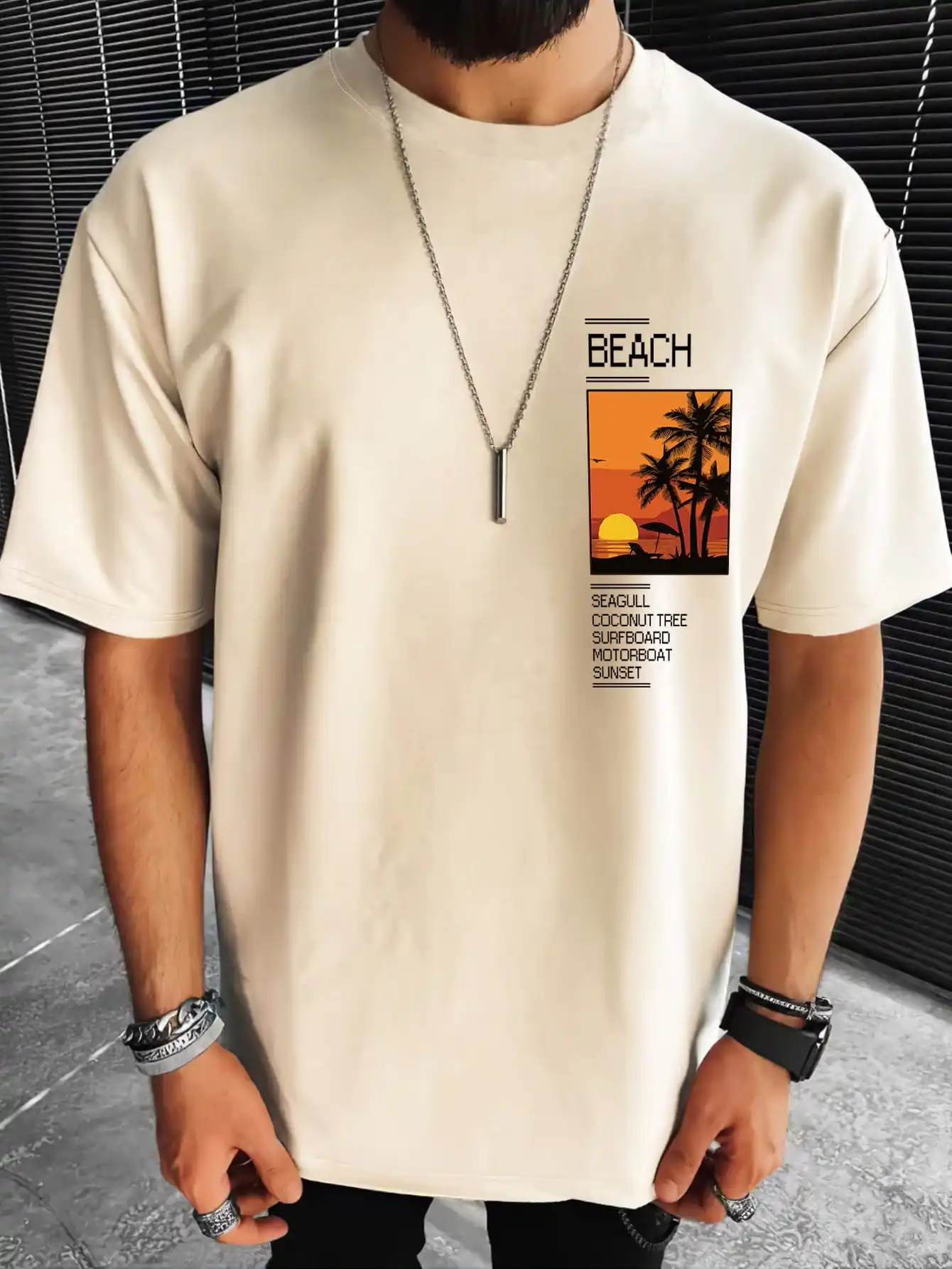 Hot selling new men's T-shirts, fitted round neck short sleeved pattern T-shirts, palm tree casual men's summer clothing
Hot selling new men's T-shirts, fitted round neck short sleeved pattern T-shirts, palm tree casual men's summer clothing