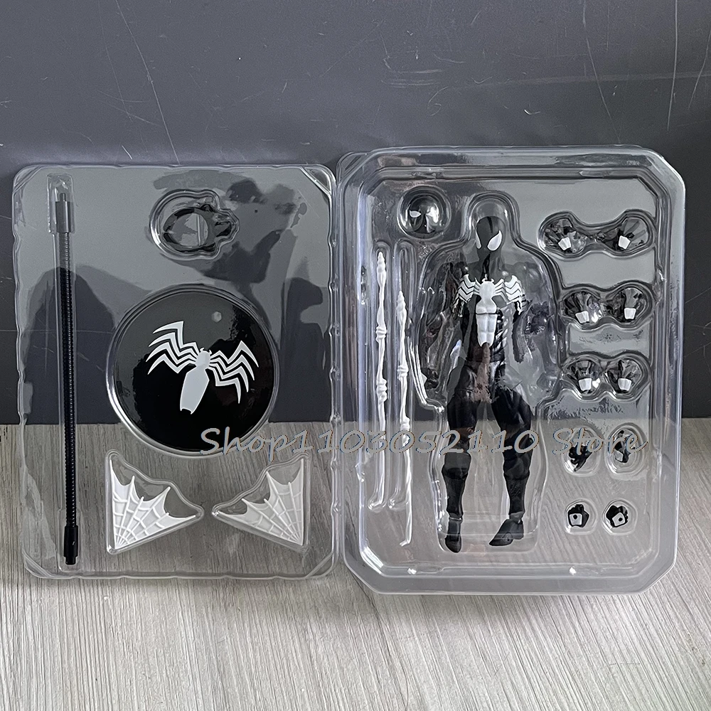Anime MessToys Spiderman figura negro rojo Spider Man Peter figura de acción estatua modelo juguete muñeca regalos Anime MessToys Spiderman figura negro rojo Spider Man Peter figura de acción estatua modelo juguete muñeca regalos