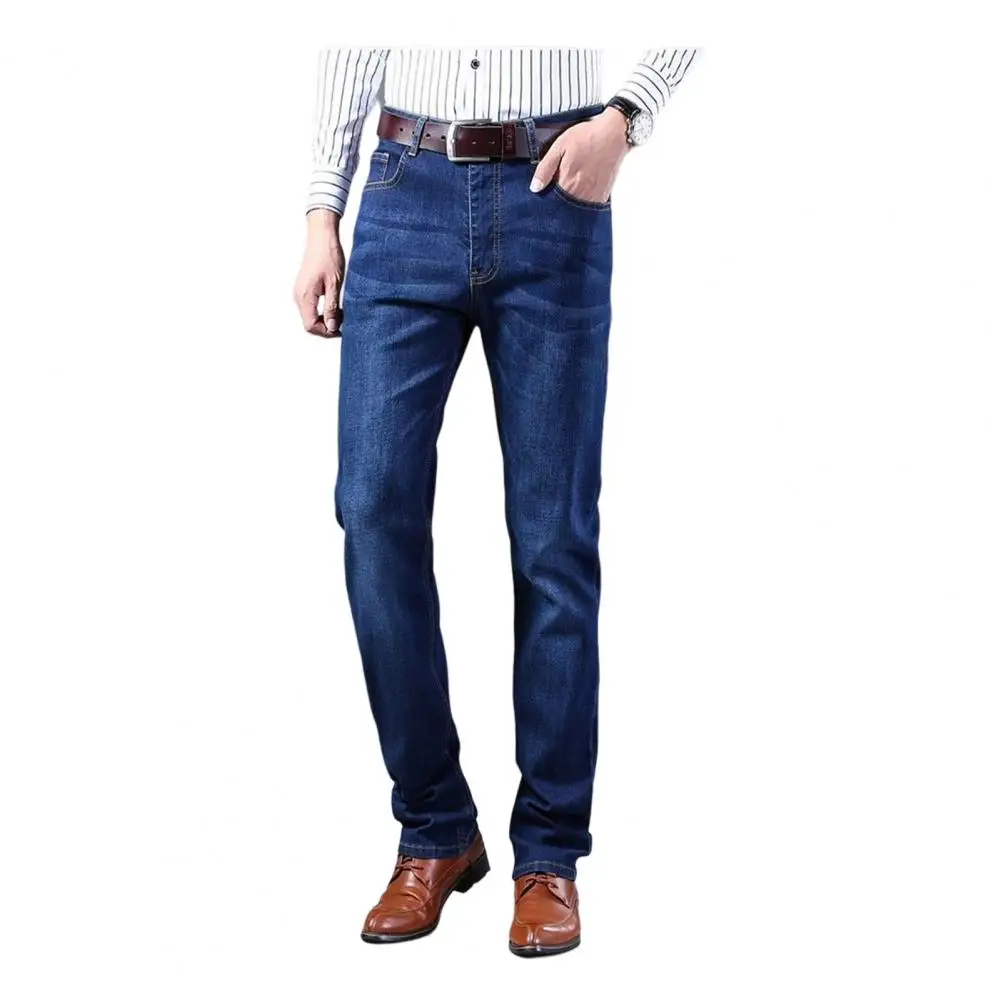 Men Jeans Straight Thin Elastic Mid Waist Breathable Denim Pants Solid Color Long Trousers Male pantalones hombre
Men Jeans Straight Thin Elastic Mid Waist Breathable Denim Pants Solid Color Long Trousers Male pantalones hombre