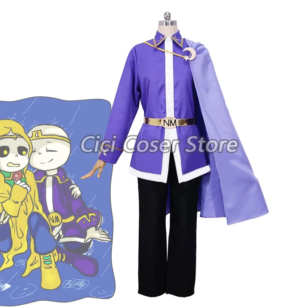 

Game Undertale Nighemare Sans Cosplay Costume Mask Purple Uniform Suit Halloween Party Carnival Outfits Customize Any Size