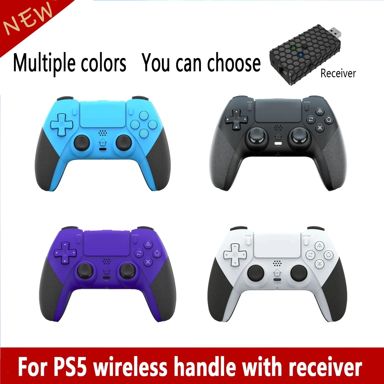 HOT For PS5 Wireless Handle gamepad for P5 Game Controller Bluetooth-compatible Gamepad With receiver
HOT For PS5 Wireless Handle gamepad for P5 Game Controller Bluetooth-compatible Gamepad With receiver