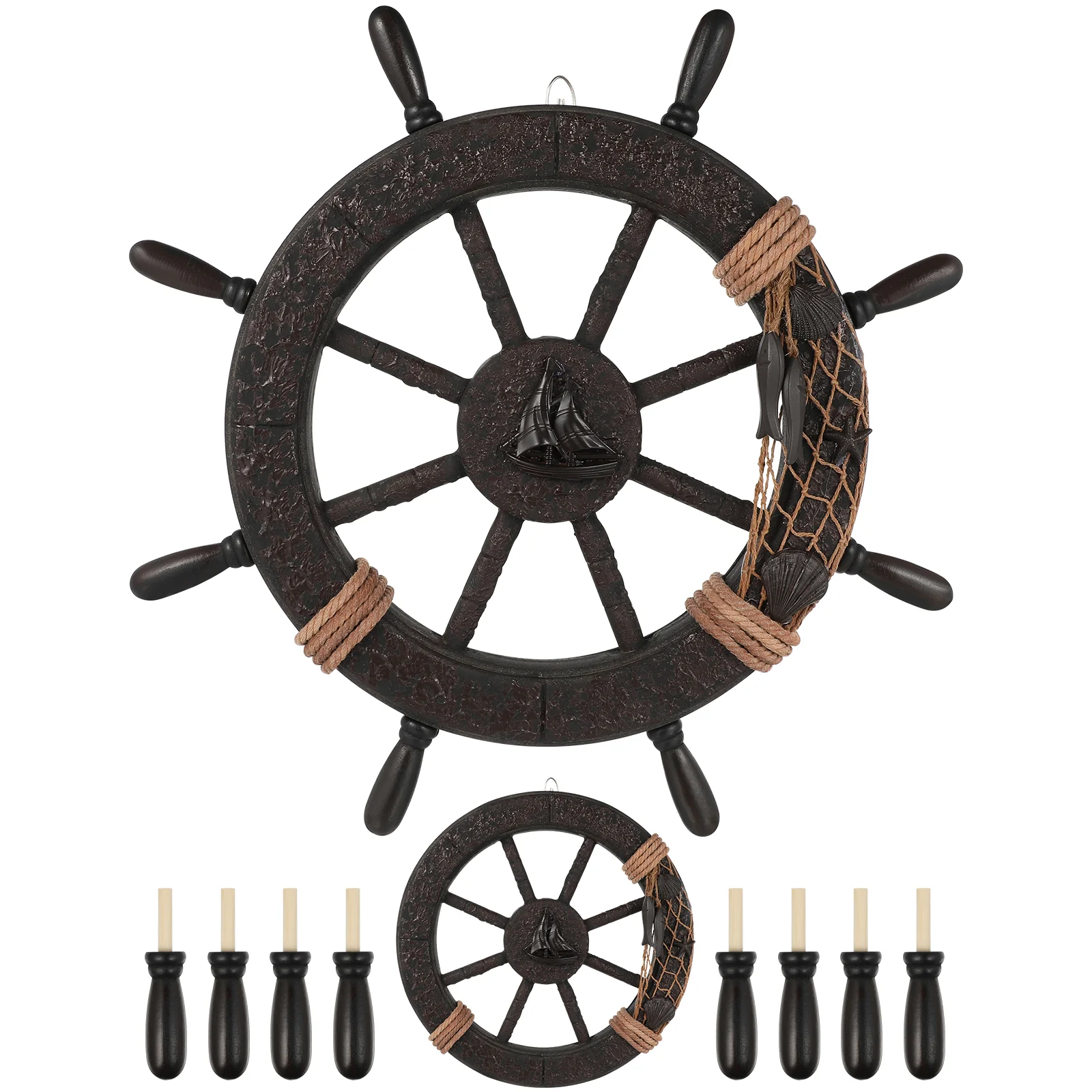 Mediterranean Captain Rudder Wall Hanging Ornament Ship Rudder Wall Hanging Retro Home Furnishings Assorted Color
Mediterranean Captain Rudder Wall Hanging Ornament Ship Rudder Wall Hanging Retro Home Furnishings Assorted Color