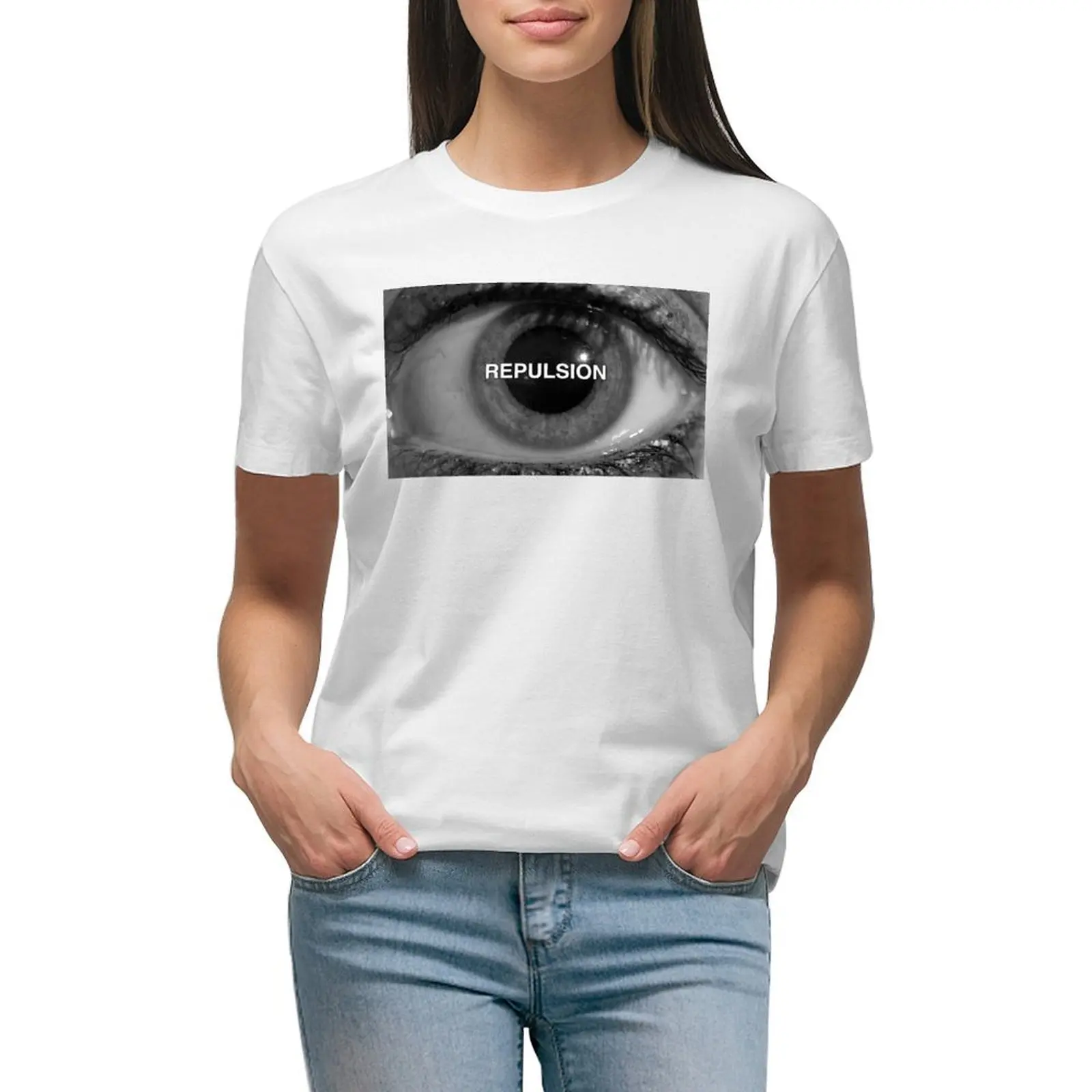 Repulsion T-shirt tops summer tops spring clothes Women 2024 
Repulsion T-shirt tops summer tops spring clothes Women 2024