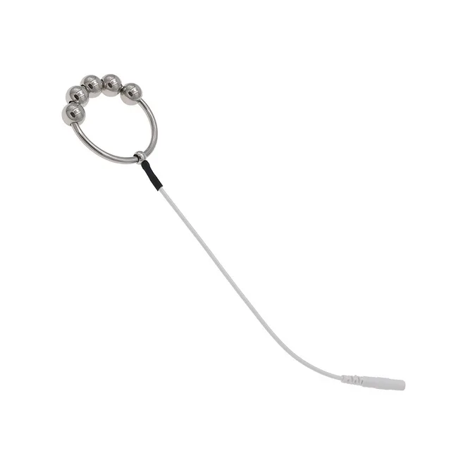 Anneau de pénis en métal pour homme, accessoires érotiques, choc électrique, jouet de flirt, retarde l'éjaculation 2