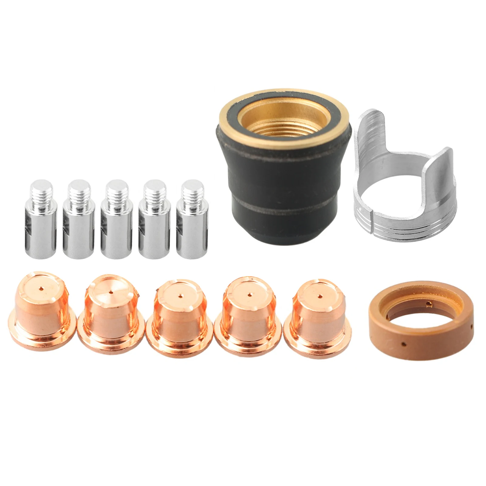13pcs Plasma Cutting Torch Consumables Sets 0.8mm Nozzle Tip Electrode IPT40 For CUT-55DS Pro/CUT-65DS Plasma Cutting Machines
13pcs Plasma Cutting Torch Consumables Sets 0.8mm Nozzle Tip Electrode IPT40 For CUT-55DS Pro/CUT-65DS Plasma Cutting Machines