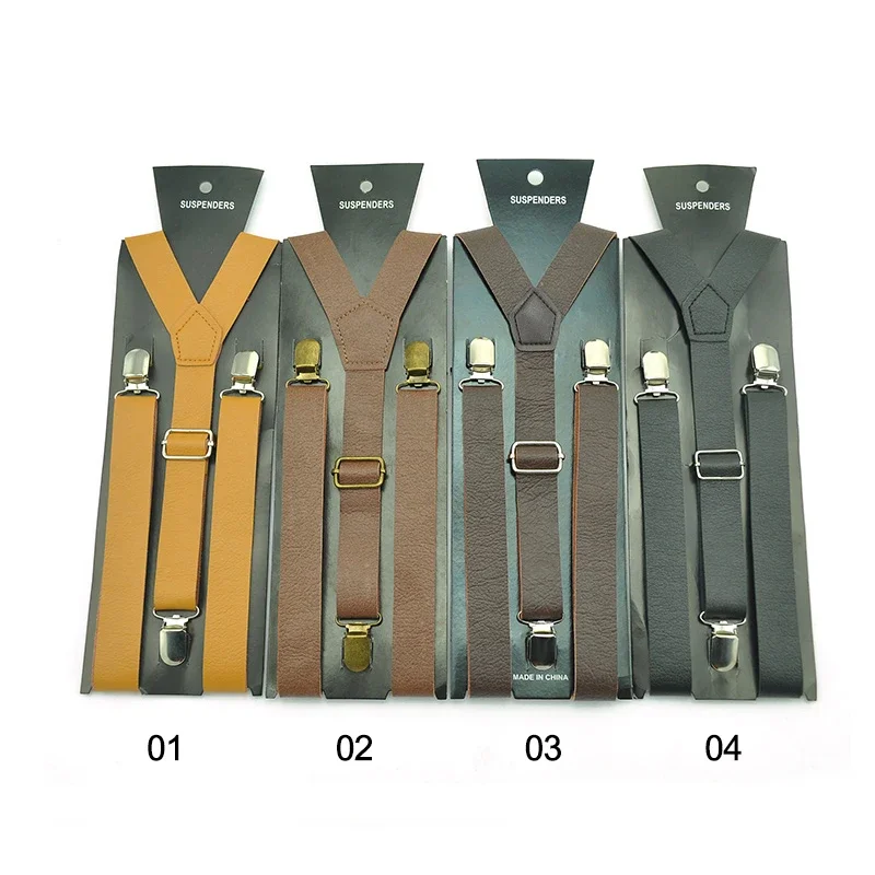 Suspenders Newest PU Color Clip-on Back 50 inch Wholesale 4 Elastic High Braces Quality Women for Slim Men Leather
Suspenders Newest PU Color Clip-on Back 50 inch Wholesale 4 Elastic High Braces Quality Women for Slim Men Leather