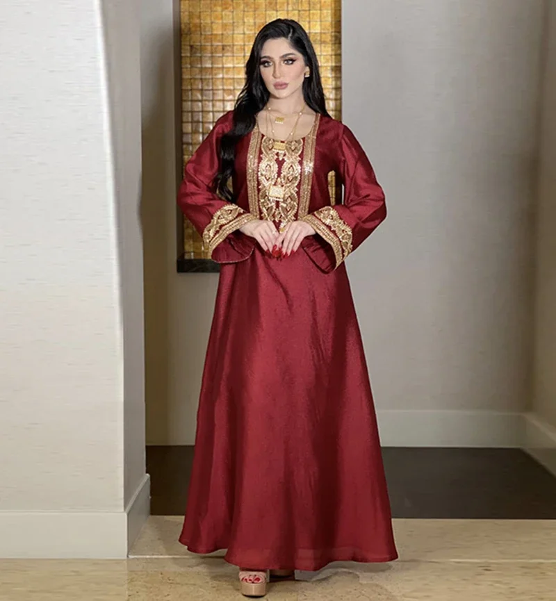 Мусульманские блестки с золотой вышивкой Abaya Дубай женское платье Jalabiya длинное арабское марокканское Caftan Вечерние вечернее Рамадан Eid Caftan
Мусульманские блестки с золотой вышивкой Abaya Дубай женское платье Jalabiya длинное арабское марокканское Caftan Вечерние вечернее Рамадан Eid Caftan