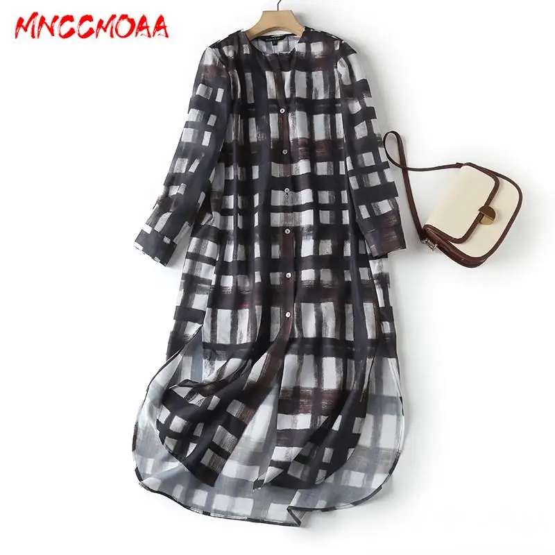 MNCCMOAA 2023 весенне-летние женские Модные Винтажные клетчатые тонкие солнцезащитные Платья с длинным рукавом Женские повседневные свободные платья миди
MNCCMOAA 2023 весенне-летние женские Модные Винтажные клетчатые тонкие солнцезащитные Платья с длинным рукавом Женские повседневные свободные платья миди