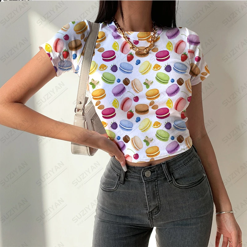 2023 Women's Summer New Fashion Short Top 3D Print Macaron Animal Print Short Sleeve T-shirt Women's Round Neck Sexy Casual Top
2023 Women's Summer New Fashion Short Top 3D Print Macaron Animal Print Short Sleeve T-shirt Women's Round Neck Sexy Casual Top