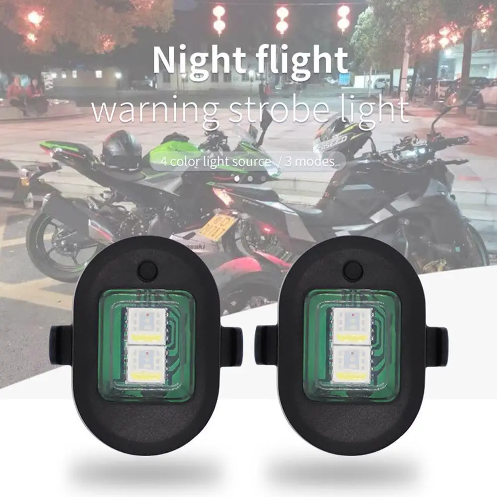 Generic 4/7 Colors Aircraft Strobe Led Light Night Rechargeable Flashing Motorcycle Bikes Flight