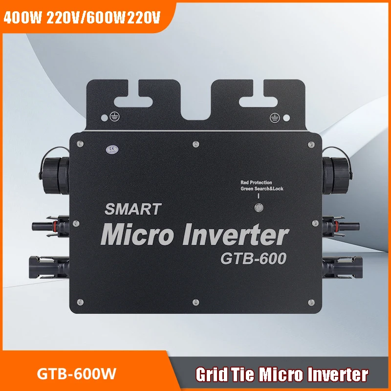 

400W 600W Micro Inverter Grid Tie Pure Sine Wave On Grid Micro Solar Inverter 220V WiFi Network Connection IP65 Waterproof