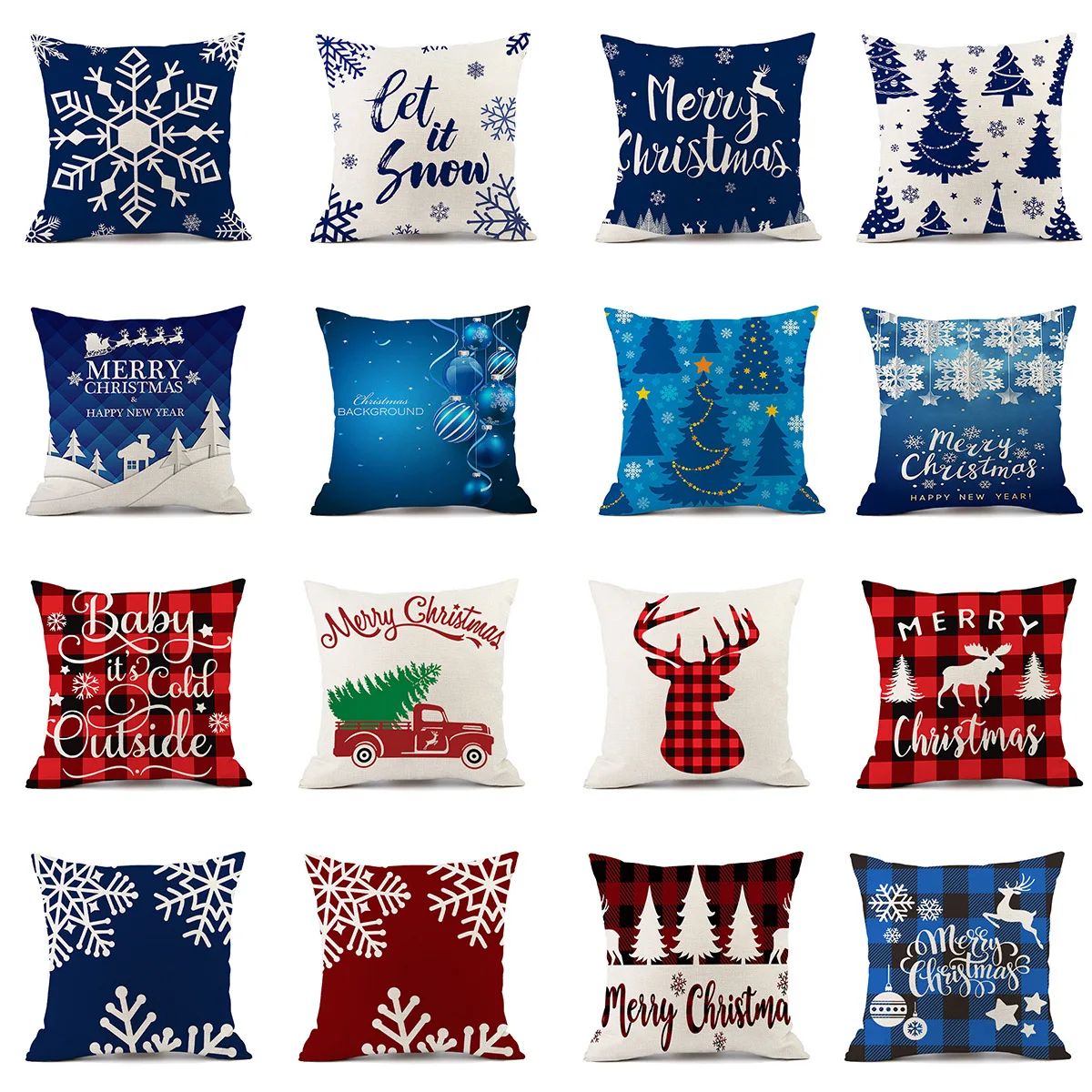 Snowflake Pillowcase Geometric Print Holiday Home Decor Winter Cushion Cover Office Car Seat Pillow Cover Merry Christmas F295
Snowflake Pillowcase Geometric Print Holiday Home Decor Winter Cushion Cover Office Car Seat Pillow Cover Merry Christmas F295