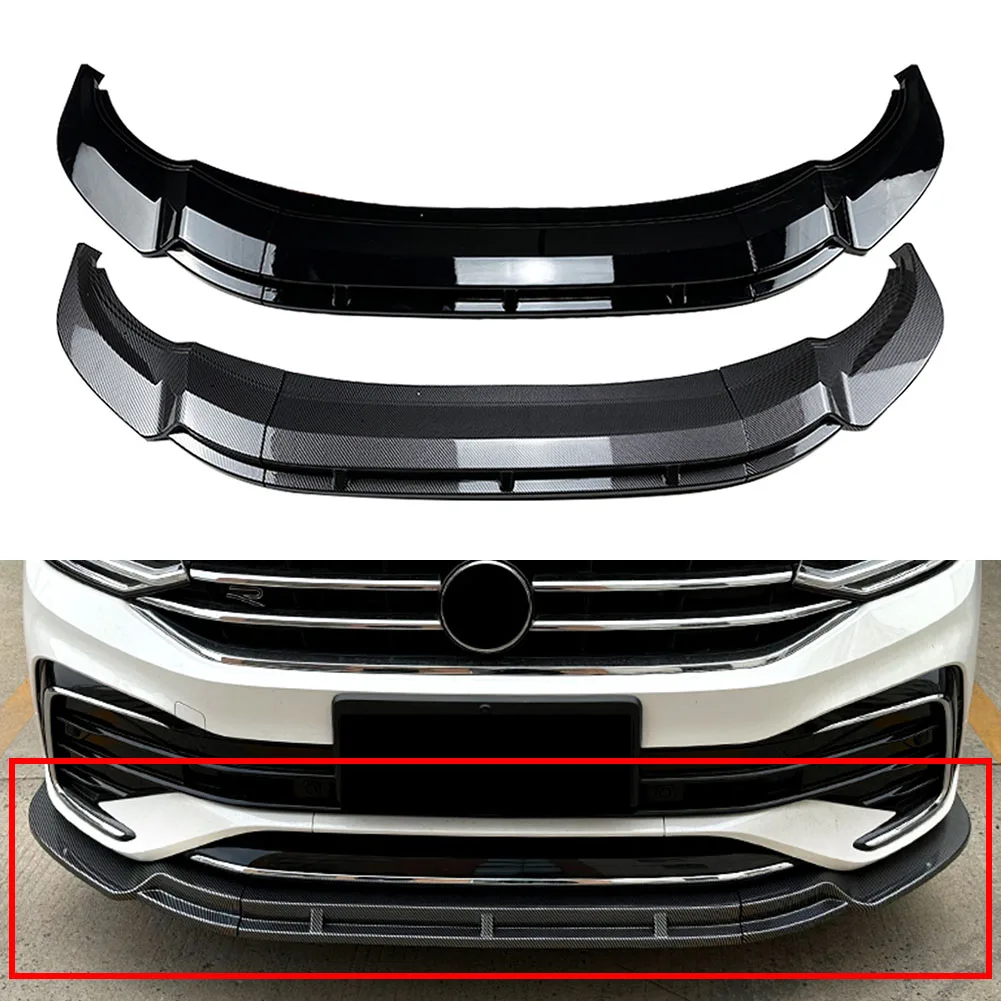 

Car Front Bumper Spoiler Lip Splitter Trim Accessories For VW Tiguan Rline R-Line 2021 2022 2023