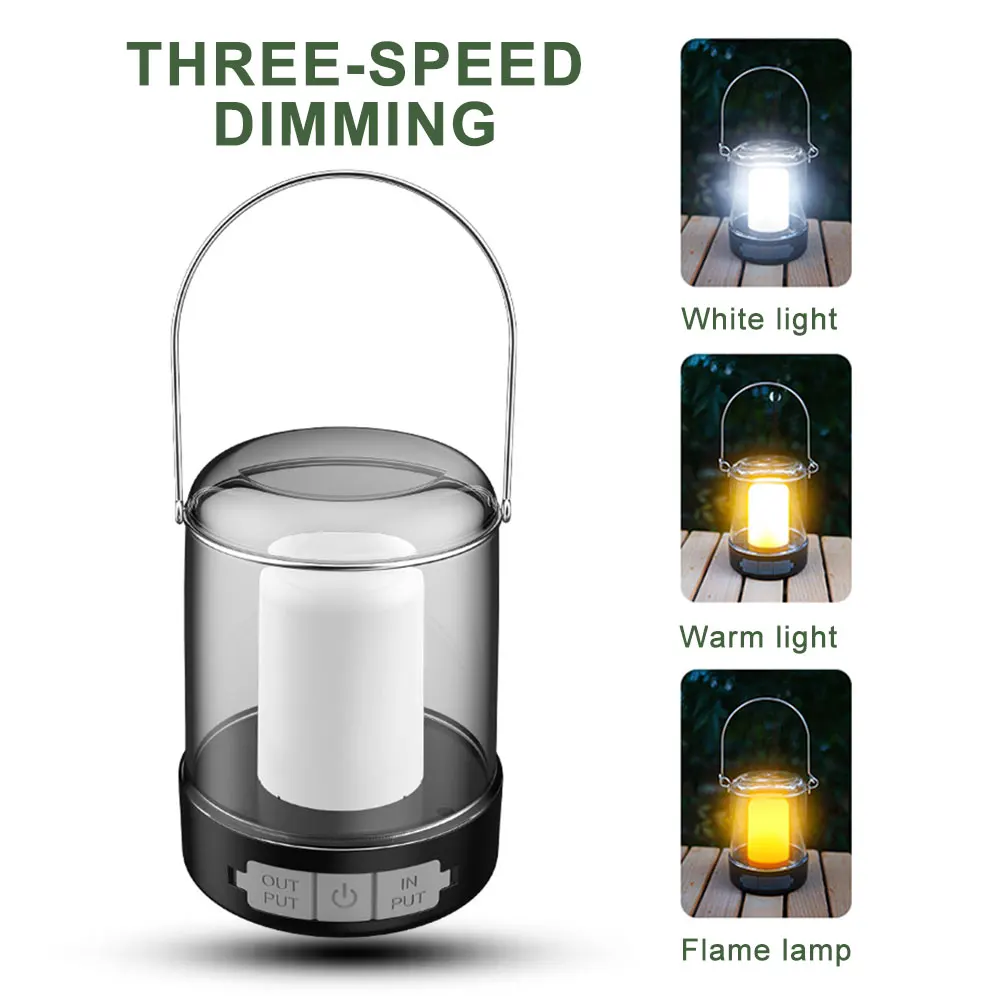 USB Rechargeable Lantern LED Camping Light 2400mAh Tent Travel Flashlight with Hook Waterproof Work Lights Support USB Output
USB Rechargeable Lantern LED Camping Light 2400mAh Tent Travel Flashlight with Hook Waterproof Work Lights Support USB Output