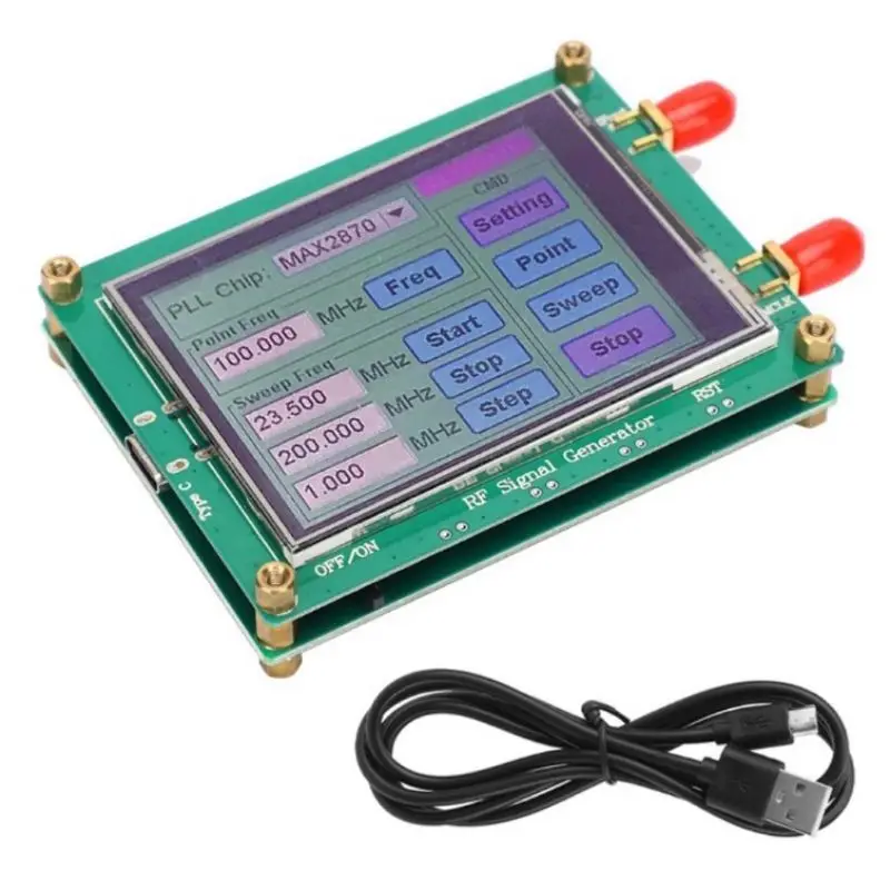 23.5-6000M RF Signal Source 0.5PPM High Stability Low Noise Frequency Sweep Full Touch Screen PC Controllable
23.5-6000M RF Signal Source 0.5PPM High Stability Low Noise Frequency Sweep Full Touch Screen PC Controllable