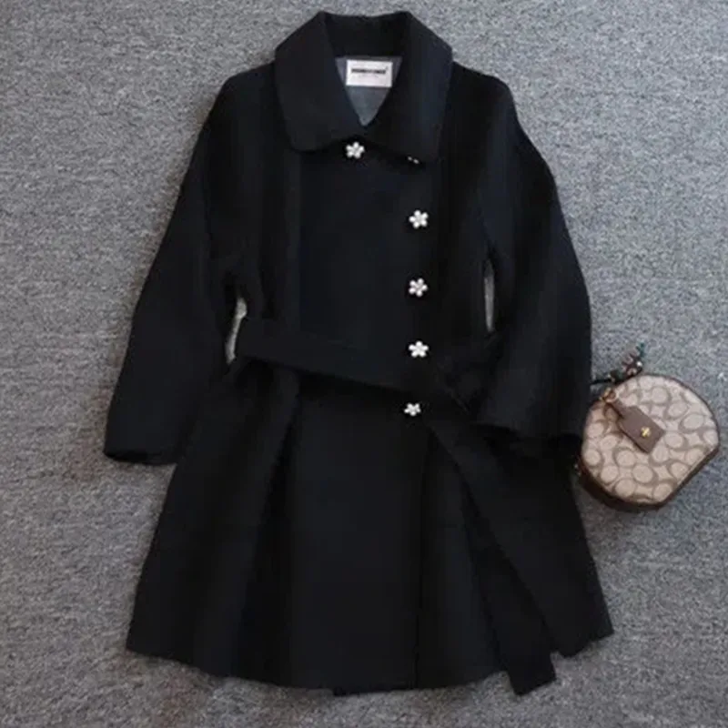 Pink Woolen Coat Fashion Women Jacket New 2023 Autumn Winter Wool Blend Outerwear With Belt Female Loose Thick Clothing
Pink Woolen Coat Fashion Women Jacket New 2023 Autumn Winter Wool Blend Outerwear With Belt Female Loose Thick Clothing