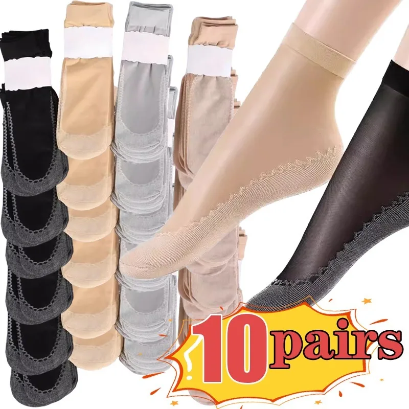 

Ladies Non-slip Velvet Short Stockings Breathable Invisible Sock Summer High-quality Stocking Anti-snagging Fabrics Thin Socks