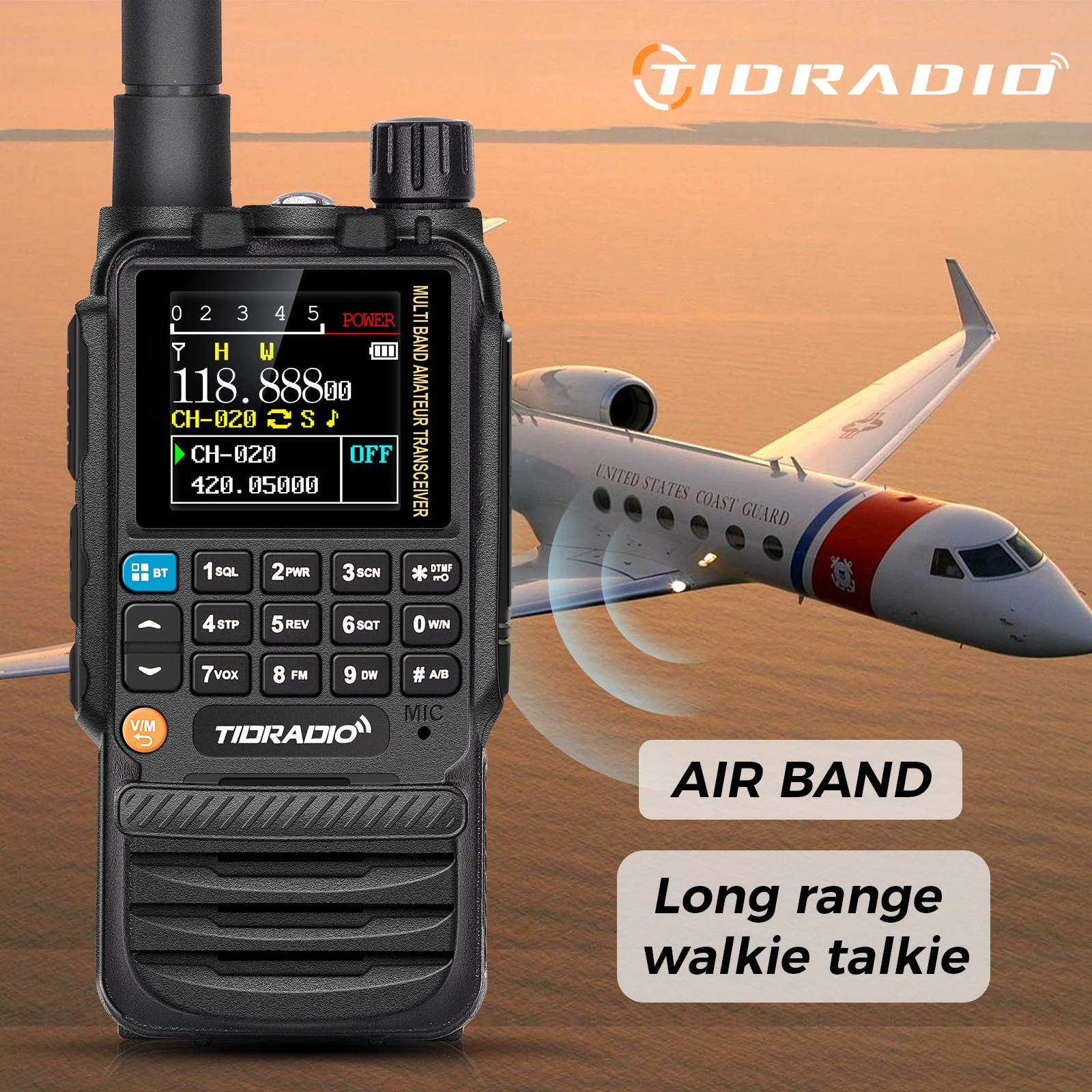 TIDRADIO H3 Long Range Walkie Talkies Wireless Programming Air Band Handheld Tow Way Radio Frequency Copy Wireless Set Station
TIDRADIO H3 Long Range Walkie Talkies Wireless Programming Air Band Handheld Tow Way Radio Frequency Copy Wireless Set Station