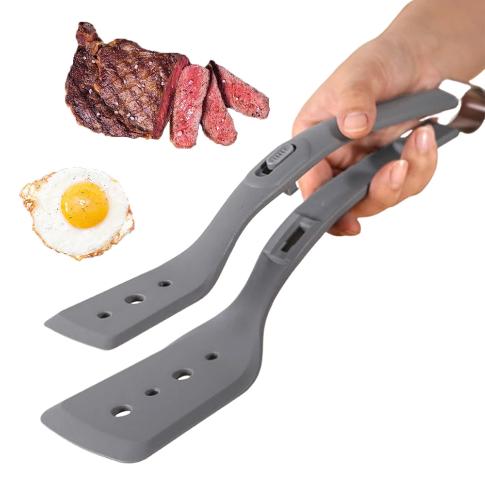 2 In 1 Egg-turning Spatula Silicone Shovel Clip Tongs Non-stick Spatula for Fried Egg Pancake Steak Kitchen Tools for Outdoor
2 In 1 Egg-turning Spatula Silicone Shovel Clip Tongs Non-stick Spatula for Fried Egg Pancake Steak Kitchen Tools for Outdoor