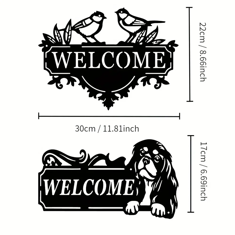 Promotion Welcome Metal Sign for Front Door Dogs Birds Welcome Metal SignWall Hanging Art Home Decor Scene Decoration Background
Promotion Welcome Metal Sign for Front Door Dogs Birds Welcome Metal SignWall Hanging Art Home Decor Scene Decoration Background