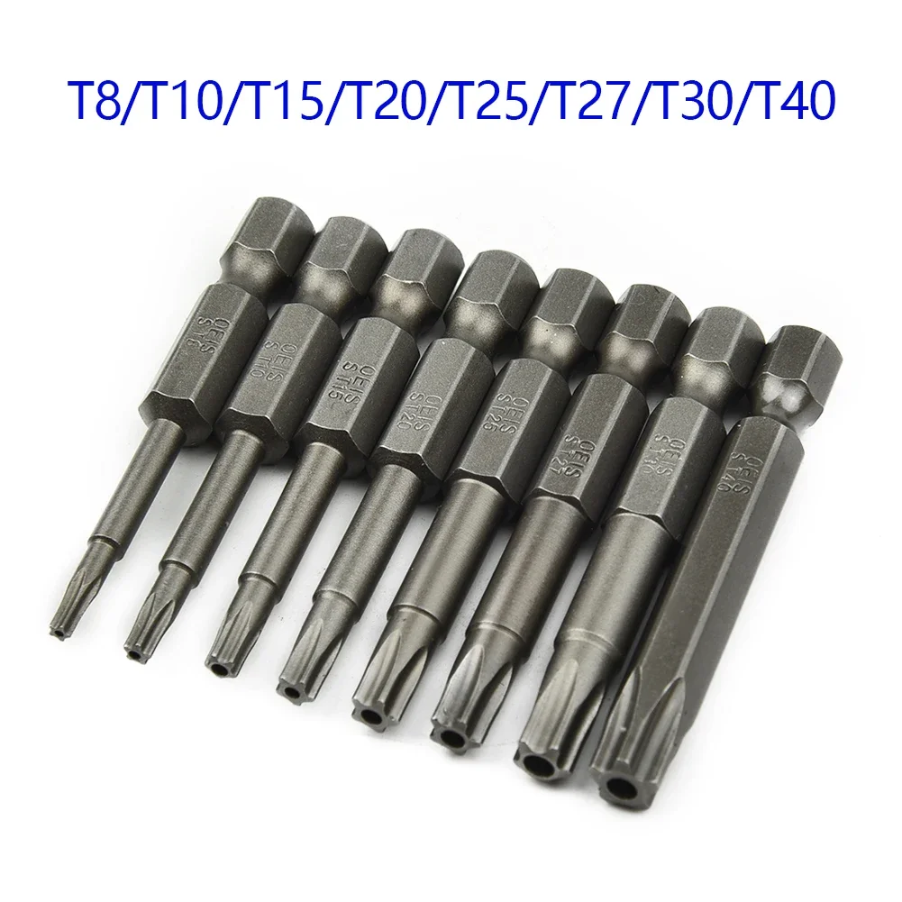8Pcs Screwdriver Magnetic Bit Hex Shank 50mm Five Point Alloy Steel Torx T8 T10 T15 T20 T25 T27 T30 T40 Hand Tools Accessories
8Pcs Screwdriver Magnetic Bit Hex Shank 50mm Five Point Alloy Steel Torx T8 T10 T15 T20 T25 T27 T30 T40 Hand Tools Accessories