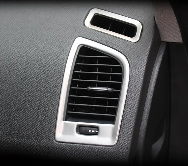 

Обшивка для автомобильной приборной панели кондиционера, решетка вентиляционного отверстия, обшивка для Volvo XC60 2009-17 LHD, интерьерные автомобильные аксессуары из нержавеющей стали