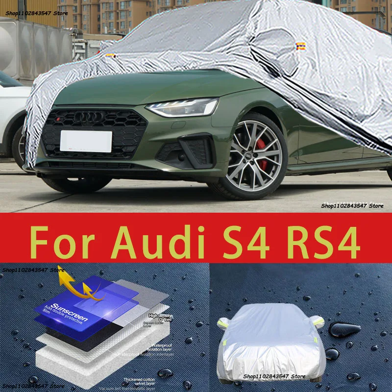 

For Audi S4 RS4 Outdoor Protection Full Car Covers Snow Cover Sunshade Waterproof Dustproof Exterior Car accessories