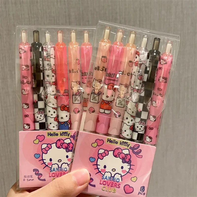 Sanrio Gel Pen 6pcs Cartoon Hello Kitty Students Stationery Girls Writing Pens 0.5 Black Gifts School Office Signature Pens Gift
Sanrio Gel Pen 6pcs Cartoon Hello Kitty Students Stationery Girls Writing Pens 0.5 Black Gifts School Office Signature Pens Gift