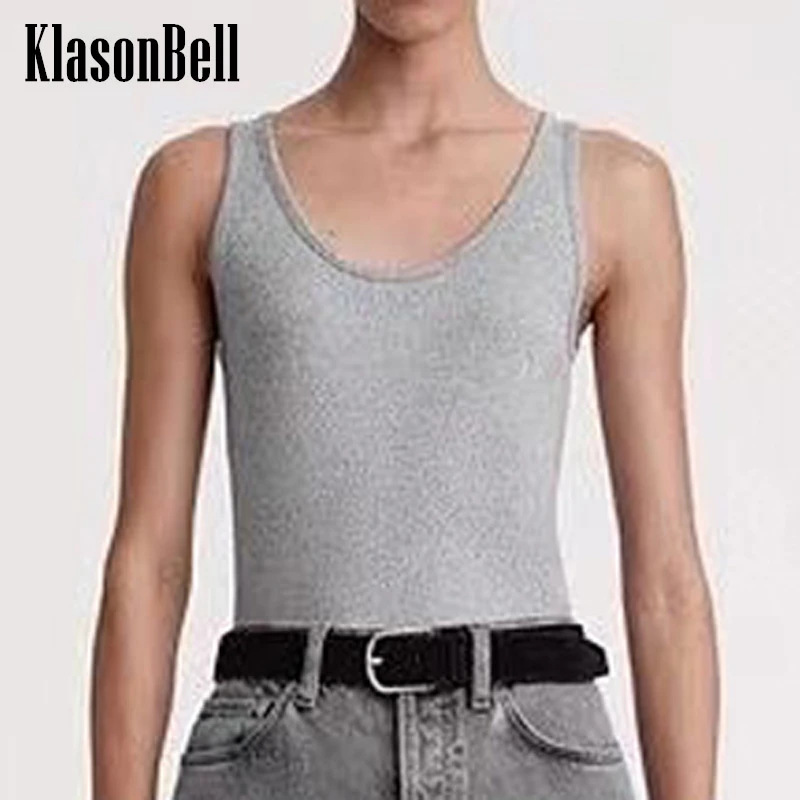 1,15 KlasonBell однотонный Универсальный трикотажный эластичный U-образный вырез без рукавов Простой Базовый Топ Женская одежда Новинка 2024
1,15 KlasonBell однотонный Универсальный трикотажный эластичный U-образный вырез без рукавов Простой Базовый Топ Женская одежда Новинка 2024