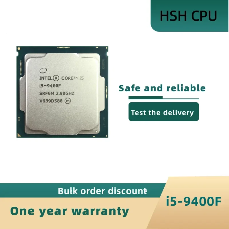 

Intel Core i5-9400F i5 9400F 2.9 GHz Used Six-Core Six-Thread CPU 65W 9M Processor LGA 1151