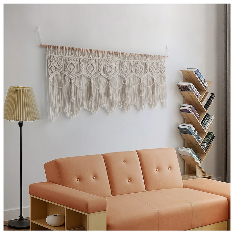 Hand-Woven Cotton Door Curtain Tapestry - Boho Wedding Backdrop 5 Sc24d63d813304ff387e5ab54517ba8d1X