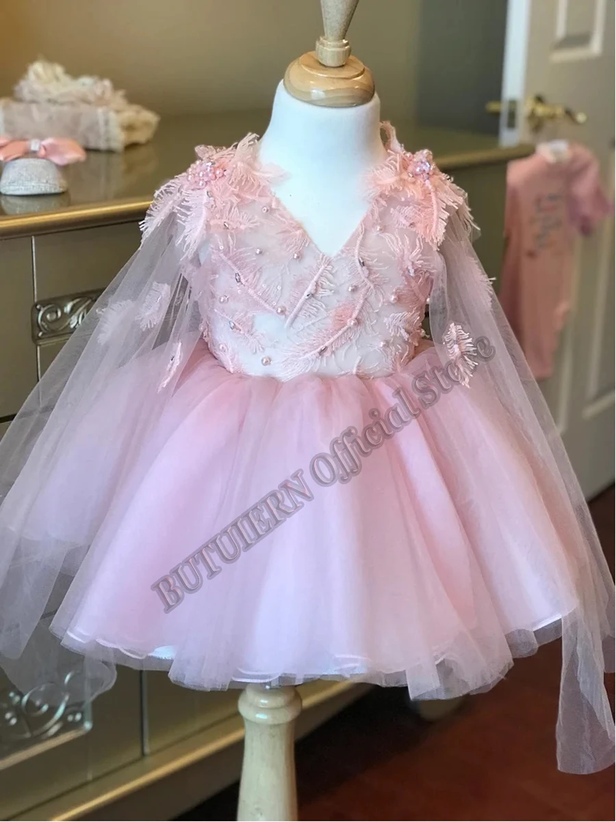 Pink Tulle Beaded Flower Girl Dress Blush Ball Gown Baby Girls Couture Birthday Pageant Wedding Party Dress Costumes Customised
Pink Tulle Beaded Flower Girl Dress Blush Ball Gown Baby Girls Couture Birthday Pageant Wedding Party Dress Costumes Customised