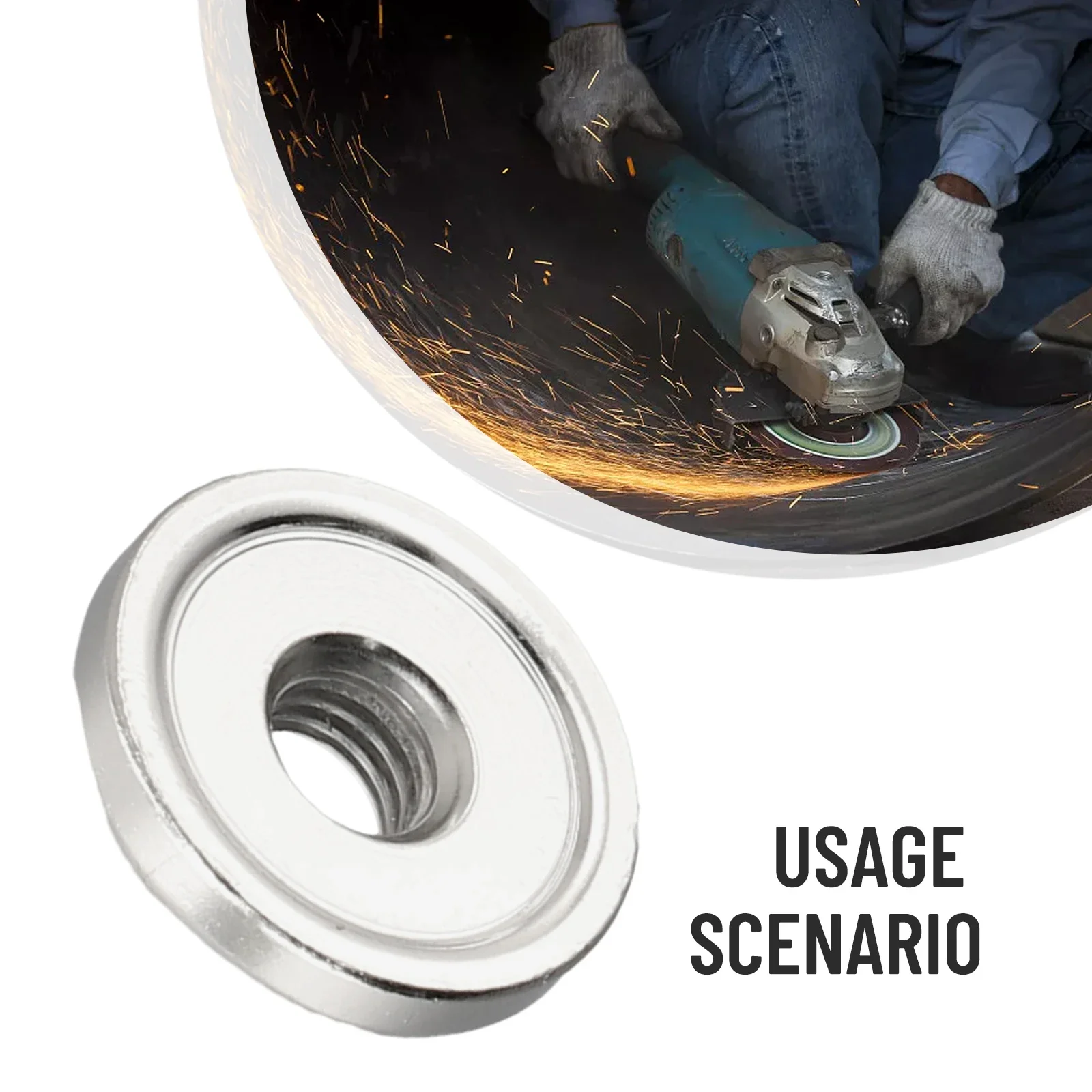 New Angle Grinder Nut Replace Part Quick Clamp Replacement Silver Stainless Steel 1 Piece 1× M10 Thread Non-slip 1pc
New Angle Grinder Nut Replace Part Quick Clamp Replacement Silver Stainless Steel 1 Piece 1× M10 Thread Non-slip 1pc