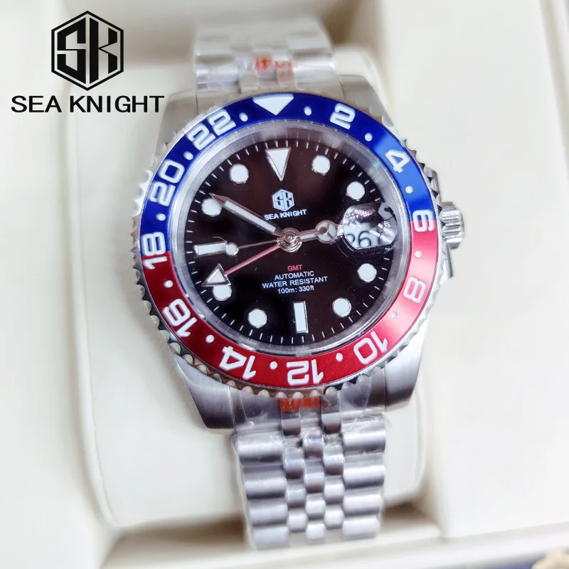 Sea knight GMT Mechanical Watches 40MM Ceramic Bezel Sapphire Crystal Luxury Automatic Dive Watch for Men 100M Waterproof Clock
Sea knight GMT Mechanical Watches 40MM Ceramic Bezel Sapphire Crystal Luxury Automatic Dive Watch for Men 100M Waterproof Clock