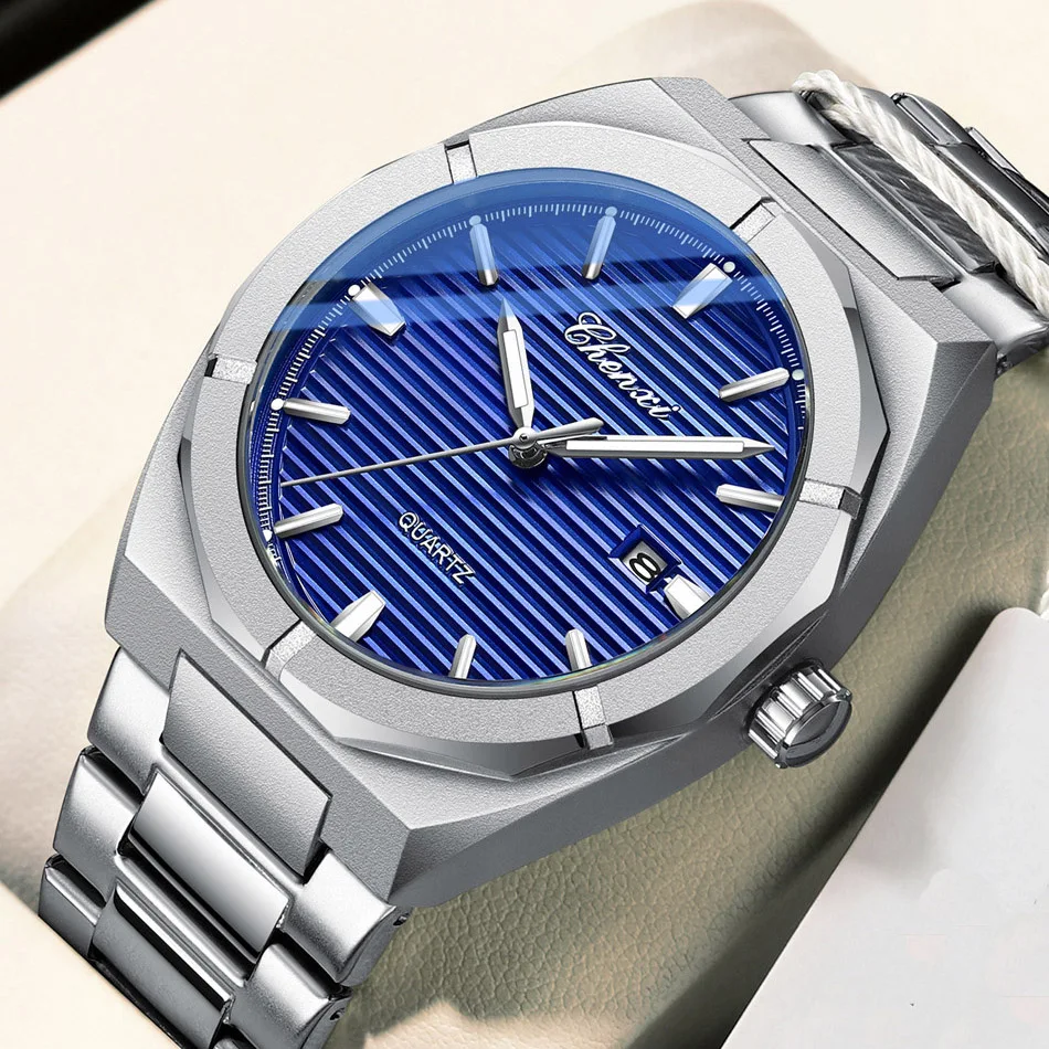 Luxury Men's Watch Silver Stainless Steel Calendar Top Brand Ins Fashion Casual Business Watch for Men Waterproof Clock CHENXI
Luxury Men's Watch Silver Stainless Steel Calendar Top Brand Ins Fashion Casual Business Watch for Men Waterproof Clock CHENXI