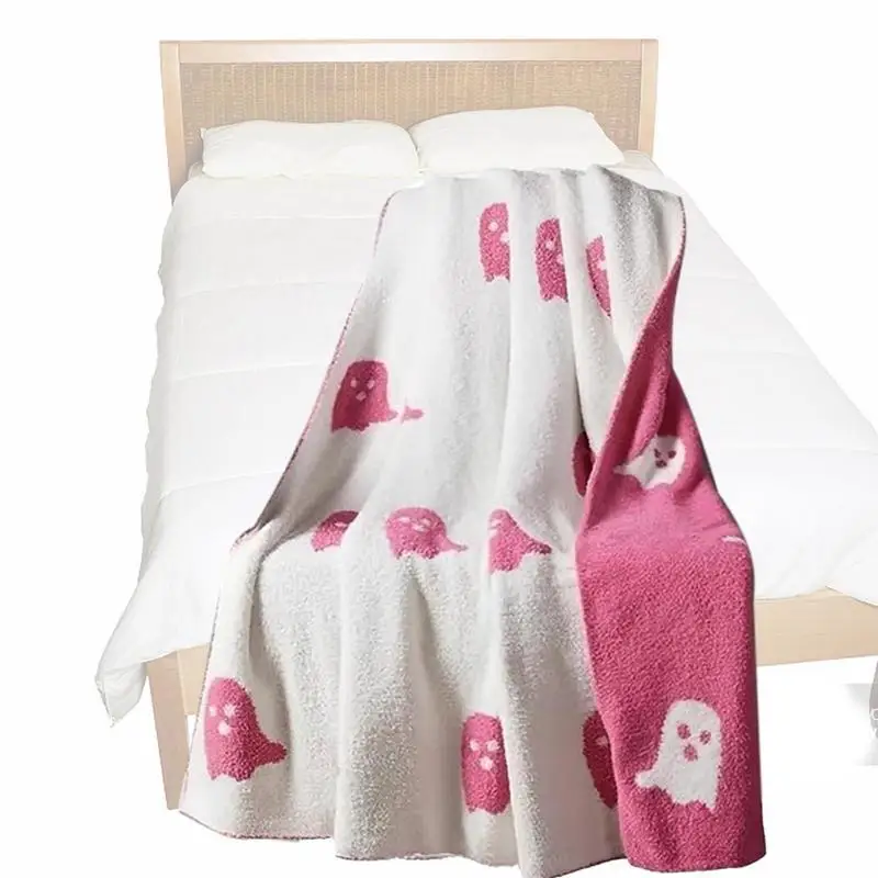 

Double-sided Fall Flannel Blanket Halloween Blankets And Throws Bed Sofa Children Warming Ghost Blanket Fuzzy Blanket For Pets