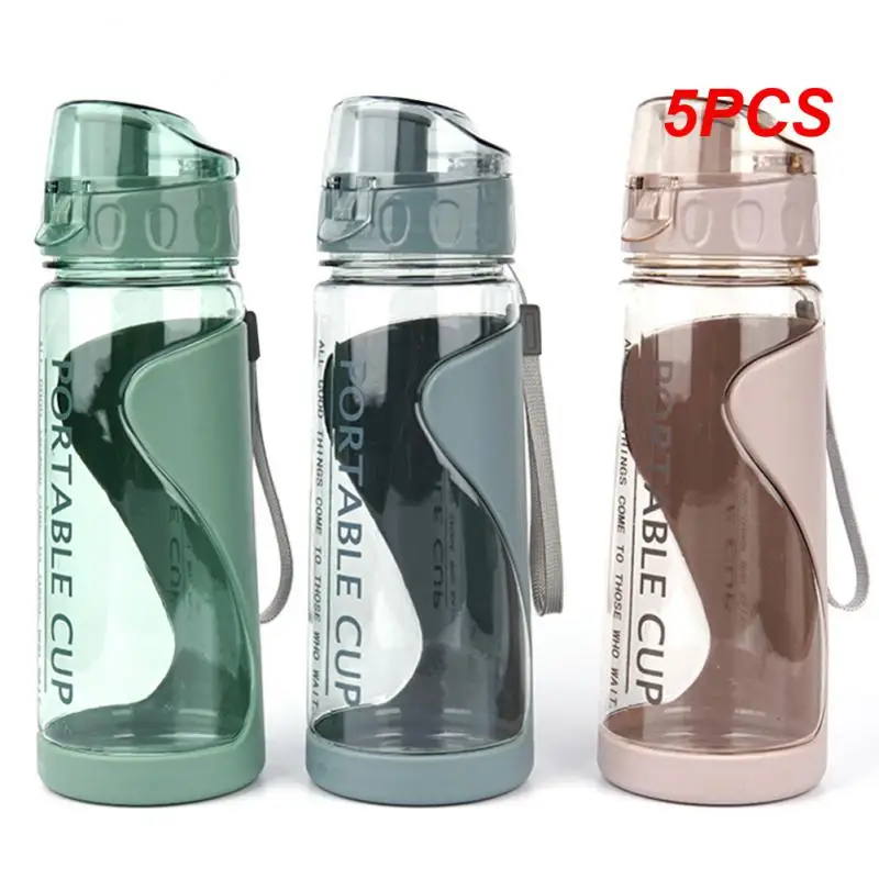 

5PCS Water Bottle Motivational Sport Water Bottle Leakproof Bottles Drinking Outdoor Travel Gym Fitness Cup Bpa Free Plastic