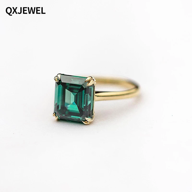 QXJEWEL Asscher Cut Green Moissanite Ring 5.45 Carat Cathedral Donut Double Claw Prong For Women Wedding Gift
QXJEWEL Asscher Cut Green Moissanite Ring 5.45 Carat Cathedral Donut Double Claw Prong For Women Wedding Gift
