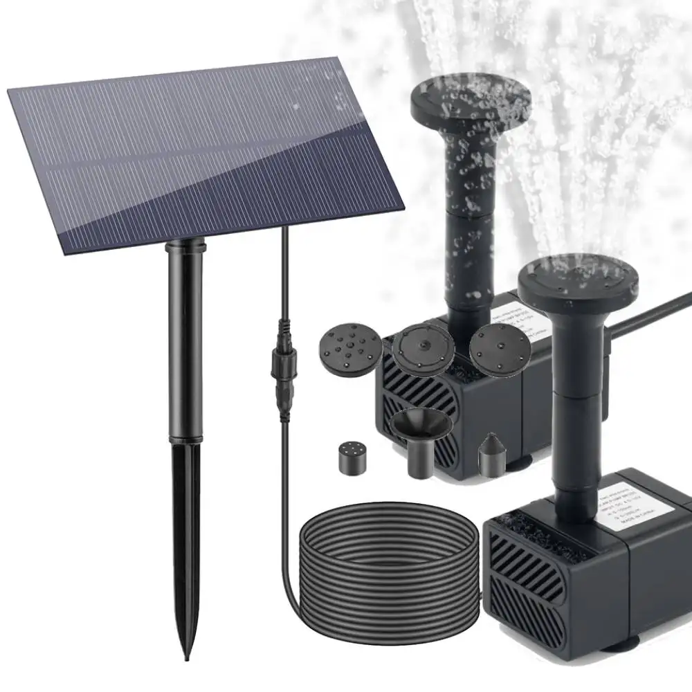 5W 5V Solar Fountain for Bird Bath Solar Water Fountain Pump With 6 Nozzles & 3M Water Cable 180L/h for Pond, Fish Tank, Garden 33 Sc25956f51dc54f7b825682282289a15cA