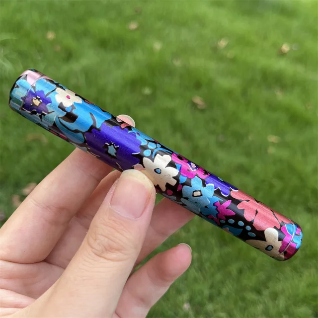 Support de tube de stockage imprimé en alliage d'aluminium, tube à cigare, étanche à l'humidité, tube scellé anti-chute, accessoires de fumée, nouveau 2