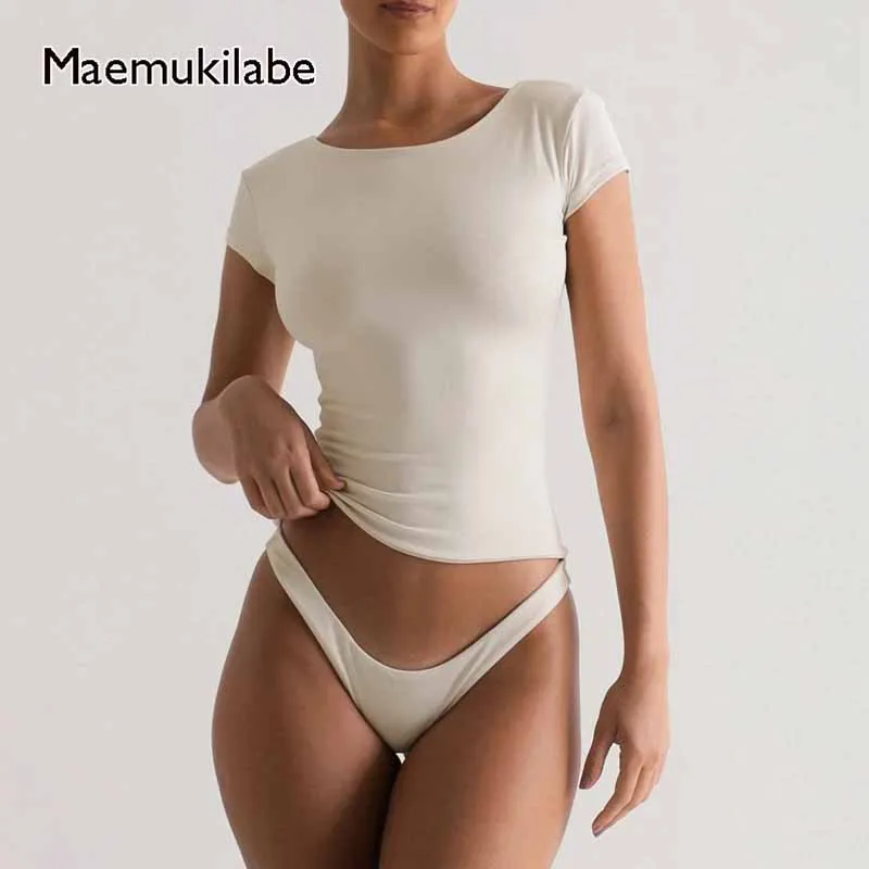 Maemukilabe Women Basic T-shirt Crew Neck Short Sleeve Slim Fit Summer Crop Tops Streetwear Casual Daily Going Out Tees Clothes
Maemukilabe Women Basic T-shirt Crew Neck Short Sleeve Slim Fit Summer Crop Tops Streetwear Casual Daily Going Out Tees Clothes