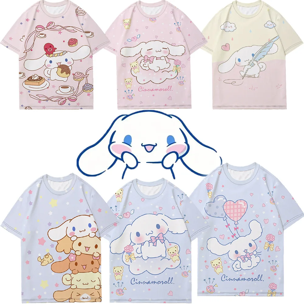 Sanrio милые детские футболки с мультяшным принтом Kawaii аниме Cinnamoroll мультфильм летняя рубашка с коротким рукавом женская парная свободная уличная одежда
Sanrio милые детские футболки с мультяшным принтом Kawaii аниме Cinnamoroll мультфильм летняя рубашка с коротким рукавом женская парная свободная уличная одежда