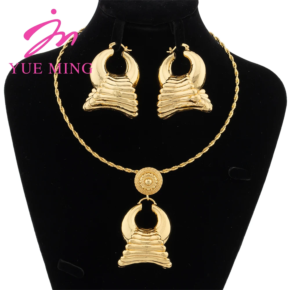 YM Jewelry Sets For Women Copper Pendent Necklace Earrings Dubai 18K Gold Plated Large Geometry Charm Gift Wedding Party Jewelry
YM Jewelry Sets For Women Copper Pendent Necklace Earrings Dubai 18K Gold Plated Large Geometry Charm Gift Wedding Party Jewelry