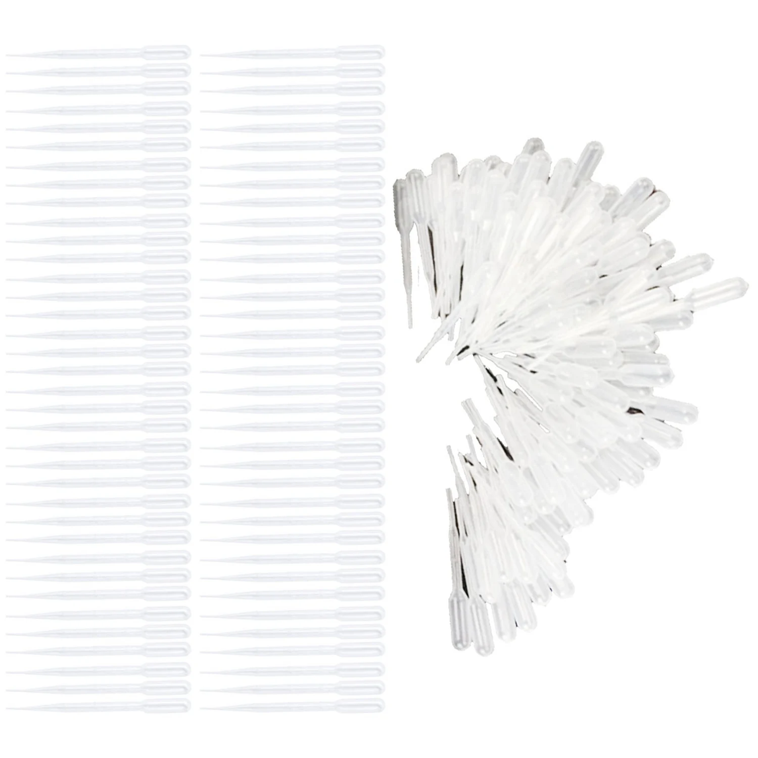 

200Pcs Graduated Pipettes Dropper Polyethylene - 100Pcs 3Ml & 100Pcs 0.2Ml