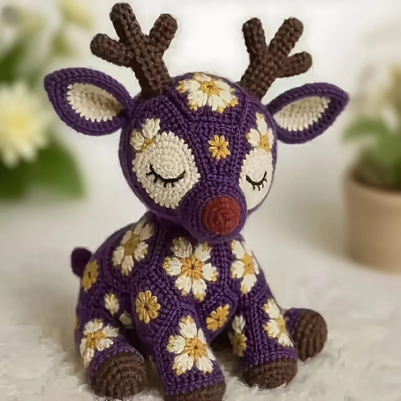 Floral Reindeer Crochet Kit, 4 Colors. DIY Weaving Kit with Video Tutorial. Perfect Holiday Gift & Home Decor! Floral Reindeer Crochet Kit, 4 Colors. DIY Weaving Kit with Video Tutorial. Perfect Holiday Gift & Home Decor!