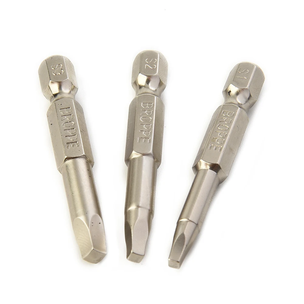 1/3pcs 50mm Magnetic Square Head Screwdriver Bits S1-S3 1/4 Inch Hex Shank Electric Driver Bits Hand Tool For Repair
1/3pcs 50mm Magnetic Square Head Screwdriver Bits S1-S3 1/4 Inch Hex Shank Electric Driver Bits Hand Tool For Repair