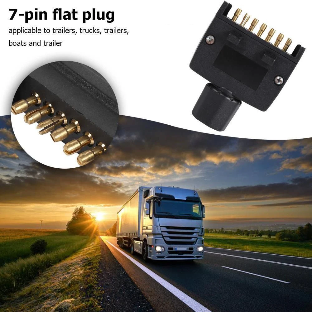 7 Pin Flat Plug Male Connector Flat Plug Male Flat Male Trailer Plug 7-Pin Australian Standard 2.95*2.44*0.75" Boats Trailers
7 Pin Flat Plug Male Connector Flat Plug Male Flat Male Trailer Plug 7-Pin Australian Standard 2.95*2.44*0.75" Boats Trailers